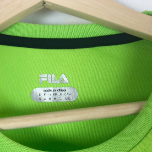 Fila Dri Fit Tee T-Shirt Mint Green XL - Picture 3 of 4